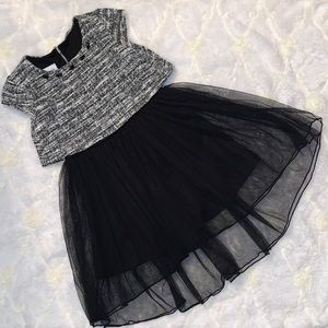 ✨Like New✨ Girls Black & White Dress